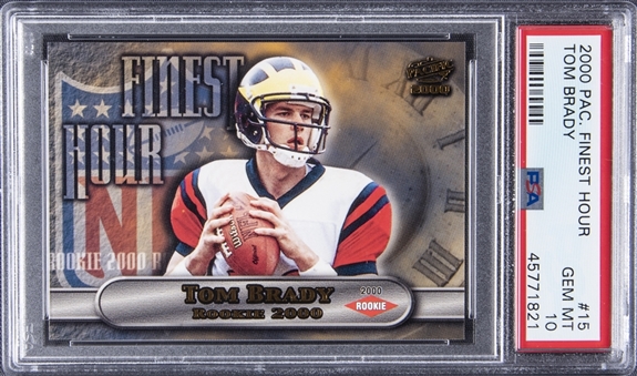 2000 Pacific Finest Hour #15 Tom Brady Rookie Card - PSA GEM MT 10